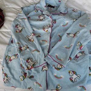 Juniors medium unicorn fleece PJs